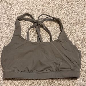 Women's Cross-Back Sports Bra - olive green
